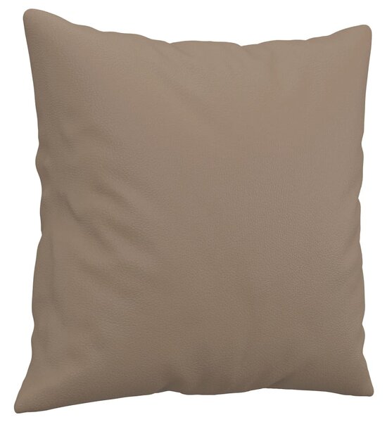 2místná pohovka s polštáři cappuccino 140 cm umělá kůže 3200934