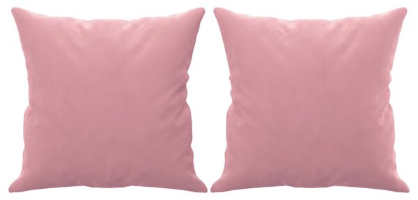 2místná pohovka s polštáři růžová 120 cm samet 3200938