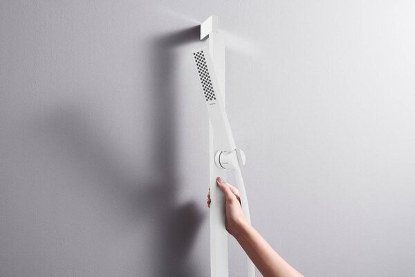 Hansgrohe Pulsify E tyčová ruční sprcha 100 1jet EcoSmart+, matná bílá 24321700