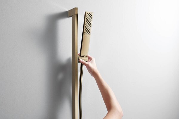 Hansgrohe Pulsify E tyčová ruční sprcha 100 1jet EcoSmart, kartáčovaný bronz 24320140