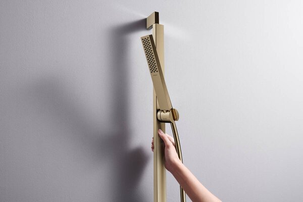 Hansgrohe Pulsify E tyčová ruční sprcha 100 1jet EcoSmart, kartáčovaný bronz 24320140