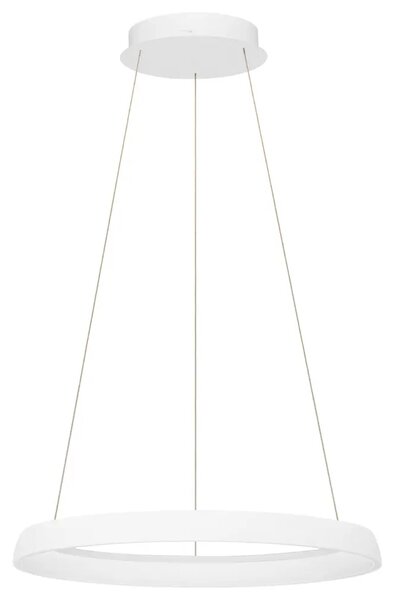 Nova Luce Bílé kovové závěsné LED světlo Ovia 60 cm