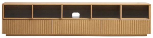LÉTO -15% Kave Home Dubový TV stolek Helvine 242 x 40 cm