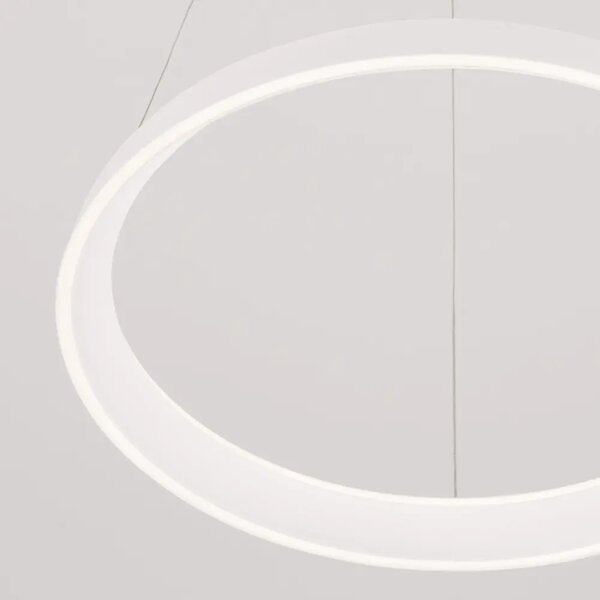 Nova Luce Bílé kovové závěsné LED světlo Ovia 60 cm