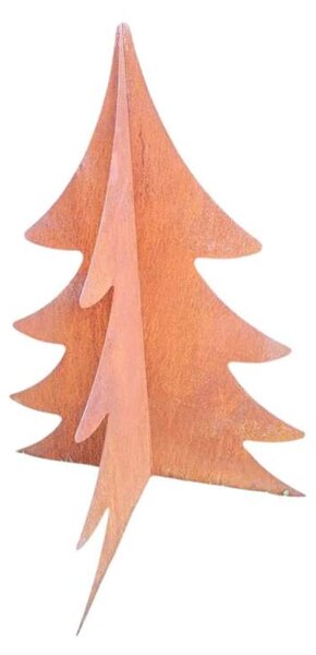 Kovová zahradní dekorace Stromek 3D menší 70 cm corten