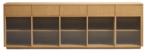 LÉTO -15% Kave Home Dubová komoda Helvine 243 x 40 cm