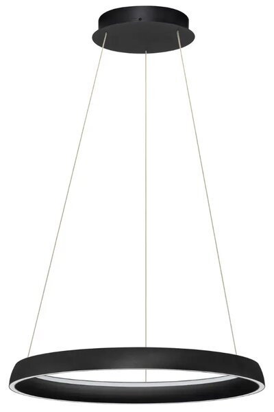 Nova Luce Černé kovové závěsné LED světlo Ovia 60 cm