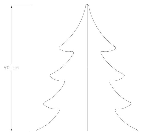 Kovová zahradní dekorace Stromek 3D střední 90 cm corten