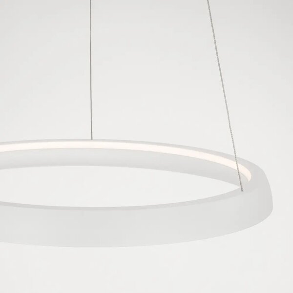 Nova Luce Bílé kovové závěsné LED světlo Ovia 60 cm