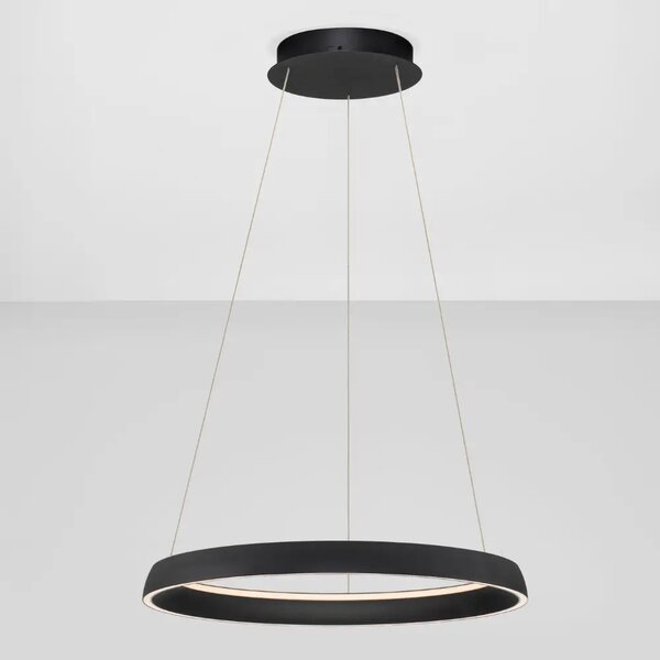 Nova Luce Černé kovové závěsné LED světlo Ovia 60 cm