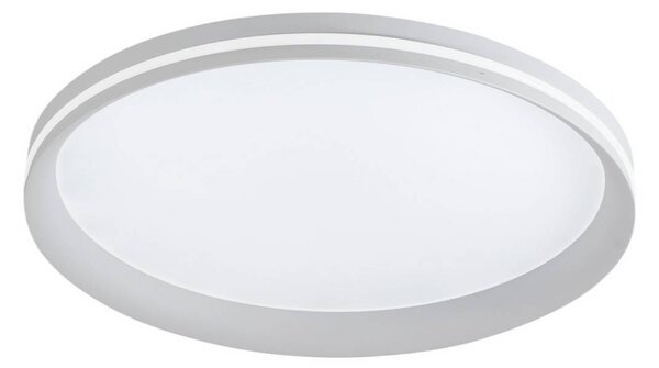 Fabas Luce LED stropní svítidlo Isy, bílé, Ø 45 cm, kov, stmívatelné, stmívatelný, Bílá / opál, Obývací pokoj / jídelna, kov, Moderní