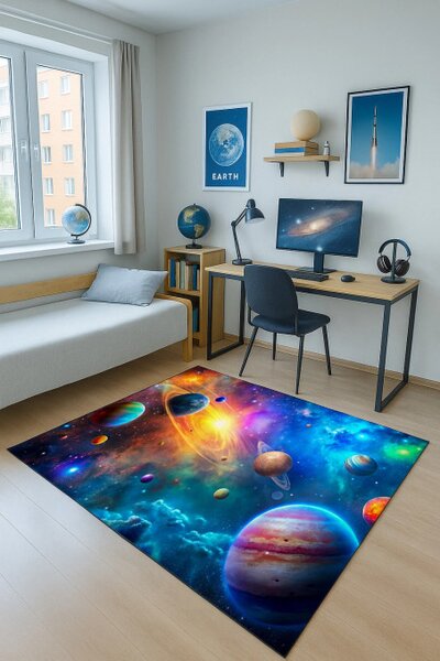 Protiskluzový herní koberec Galaxie
