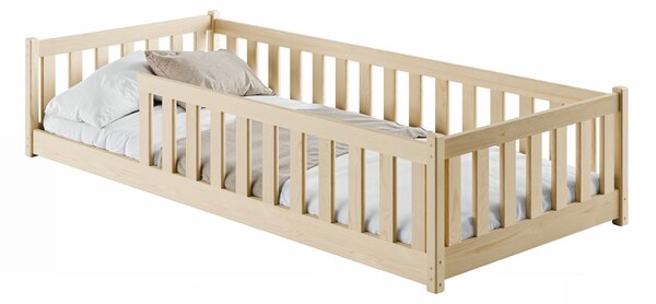 Dětská Montessori postel z masivu borovice BETTY - 160x80 cm - PŘÍRODNÍ