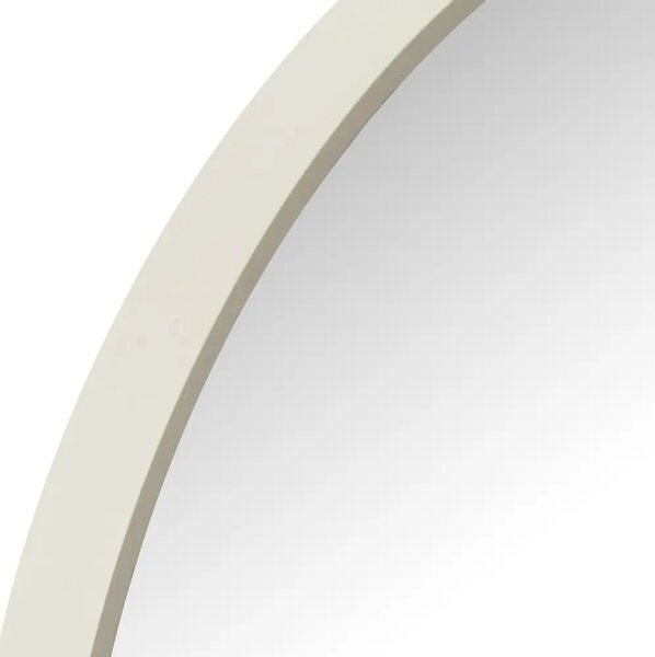 J-line Bílé kovové závěsné zrcadlo Ori ø 40 cm