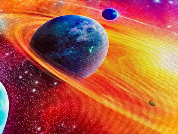 Protiskluzový herní koberec Galaxie