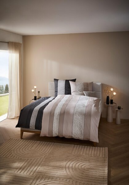 POVLEČENÍ, satén, antracitová, 135/200 cm Dieter Knoll - Online Only povlečení, Online Only