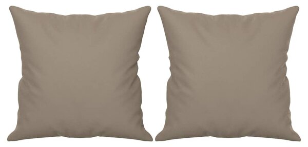 2místná pohovka s polštáři taupe 120 cm tkanina z mikrovlákna 3200965
