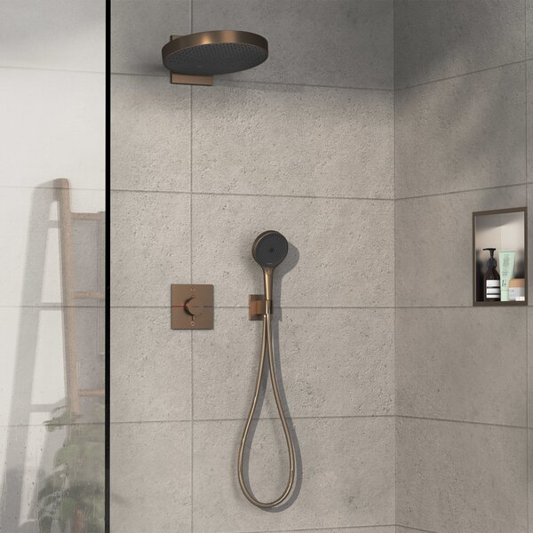 Hansgrohe ShowerSelect Comfort E Termostat pod omítku pro 2 spotřebiče, kartáčovaný bronz 15572140