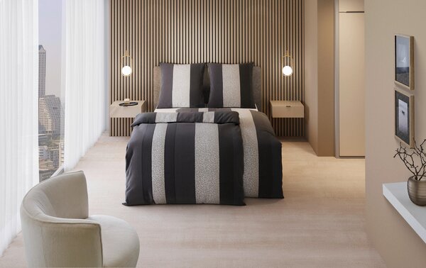 POVLEČENÍ, satén, antracitová, 135/200 cm Dieter Knoll - Online Only povlečení, Online Only