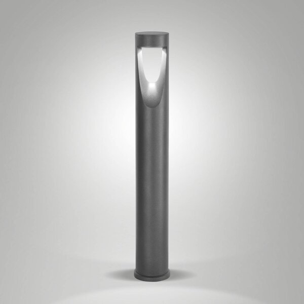 Fabas Luce LED osvětlení cesty Teo, výška 80 cm, černé, kov, IP65, Černá, Hliník, Moderní