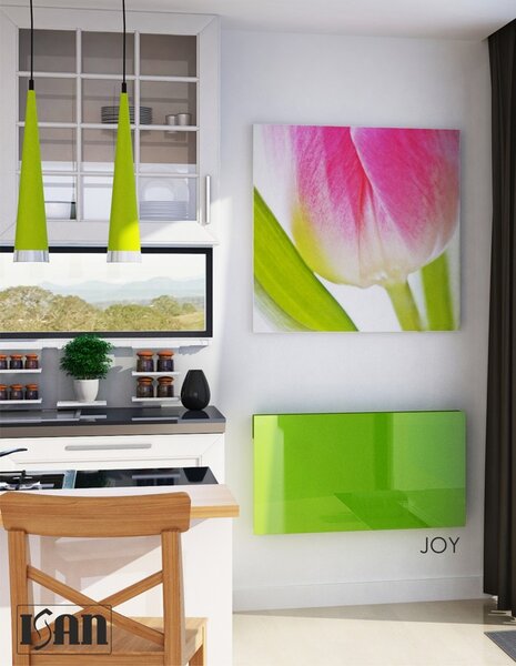 ISAN Joy Wall skleněný radiátor, 2-řadý, 900 × 600 mm, barva Fresh Ice