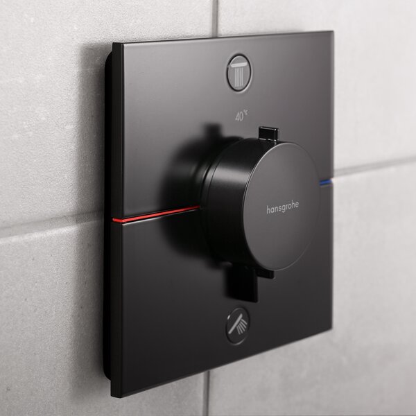 Hansgrohe ShowerSelect Comfort E Termostat pod omítku pro 2 spotřebiče, matná černá 15572670