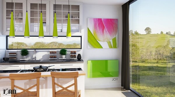 ISAN Joy Wall skleněný radiátor, 2-řadý, 900 × 600 mm, barva Fresh Ice
