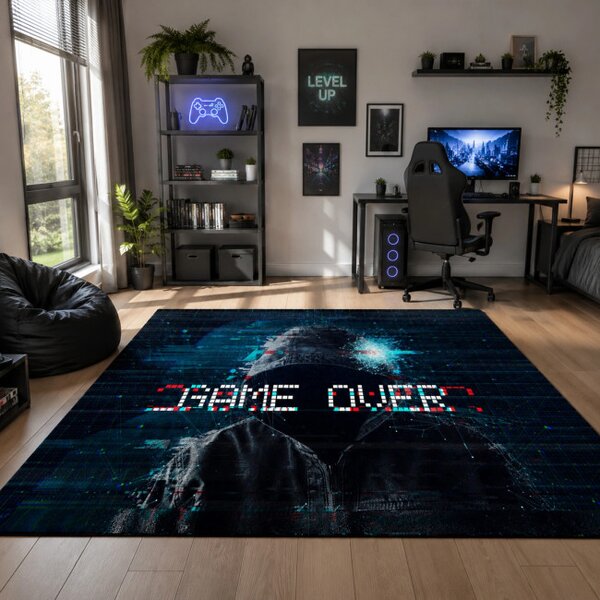 Protiskluzový herní koberec Game Over