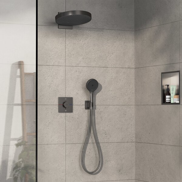 Hansgrohe ShowerSelect Comfort E Termostat pod omítku pro 2 spotřebiče, kartáčovaný černý chrom 15572340
