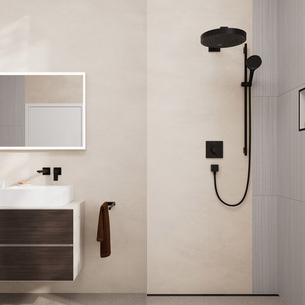 Hansgrohe ShowerSelect Comfort E Termostat pod omítku pro 2 spotřebiče, matná černá 15572670