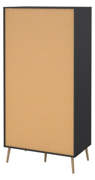Antracitová šatní skříň 99x200 cm Bodo – Tvilum