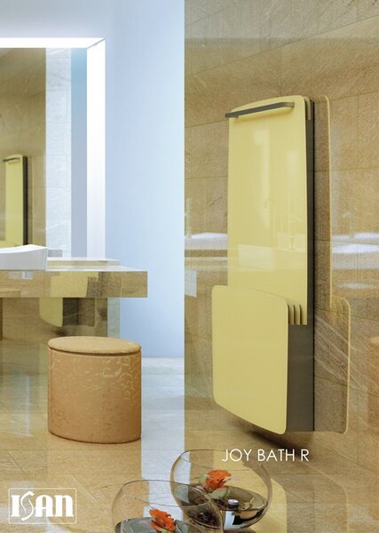 ISAN Joy Bath R skleněný radiátor, 6-řadý, 725 × 1525 mm, barva VANILLA SHAKE