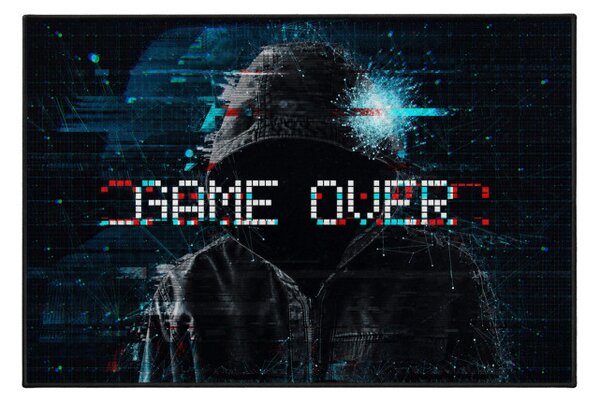 Protiskluzový herní koberec Game Over