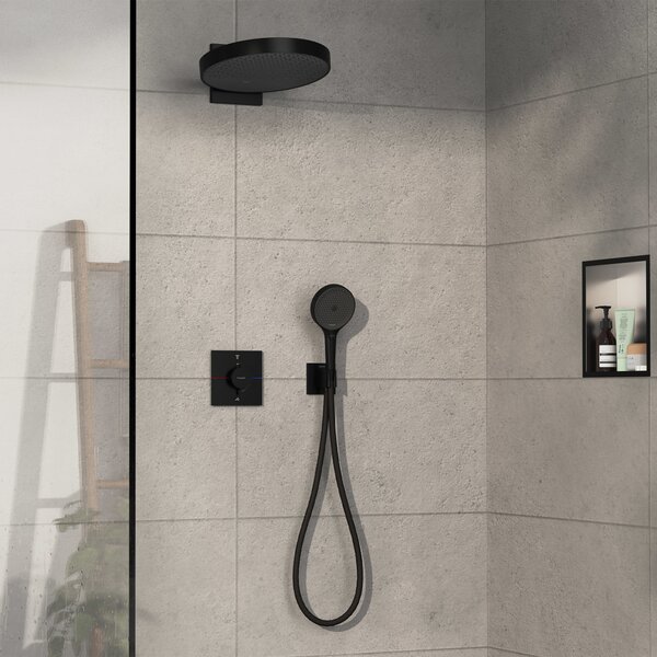 Hansgrohe ShowerSelect Comfort E Termostat pod omítku pro 2 spotřebiče, matná černá 15572670