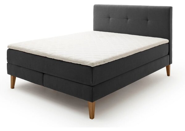 Antracitová boxspring postel 180x200 cm Stockholm – Meise Möbel