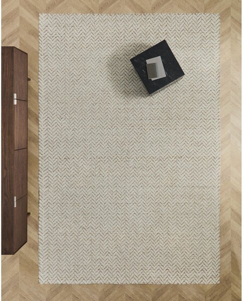 Krémový ručně tkaný vlněný koberec 160x230 cm Calira – Kave Home