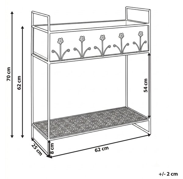 Stojan na květiny LUPINE 62 cm Béžová Kov