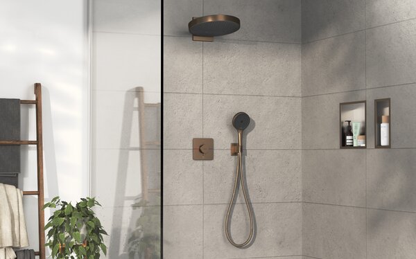 Hansgrohe ShowerSelect Comfort Q Termostat pod omítku pro 2 spotřebiče, kartáčovaný bronz 15583140