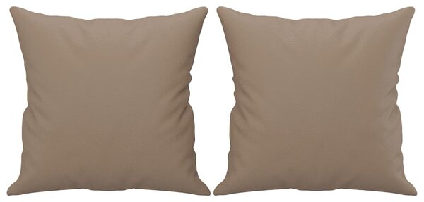 2místná pohovka s polštáři cappuccino 140 cm umělá kůže 3200992