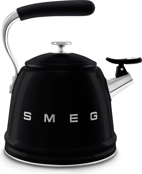 Smeg WKF01BL Varná konvice s píšťalkou 50's Style černá