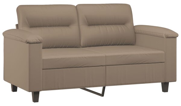 2místná pohovka s polštáři cappuccino 120 cm umělá kůže 3200987