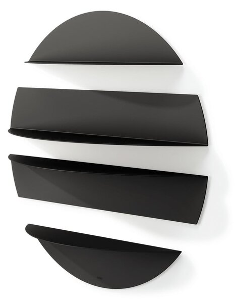 Černé kovové police v sadě 4 ks 76 cm Solis – Umbra