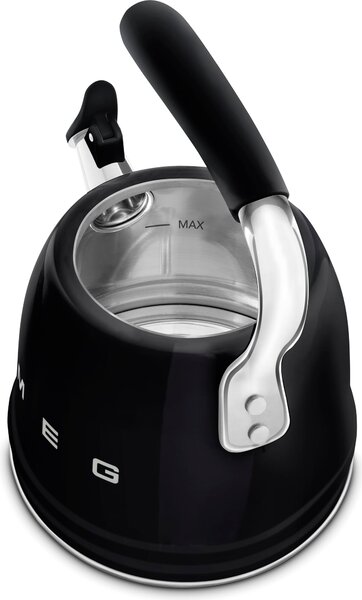 Smeg WKF01BL Varná konvice s píšťalkou 50's Style černá