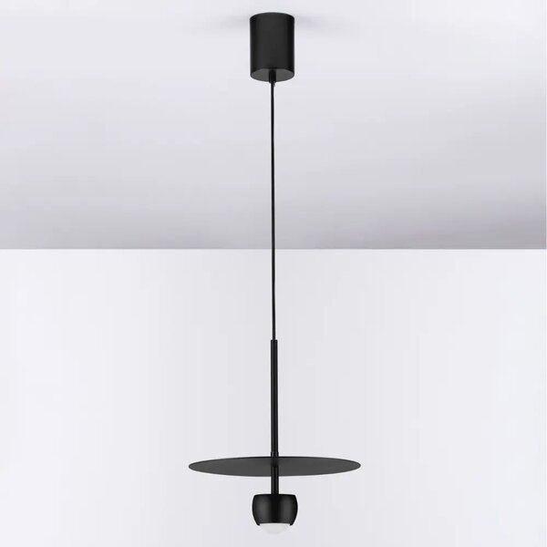 Nova Luce Černé kovové závěsné LED světlo Edem 30 cm