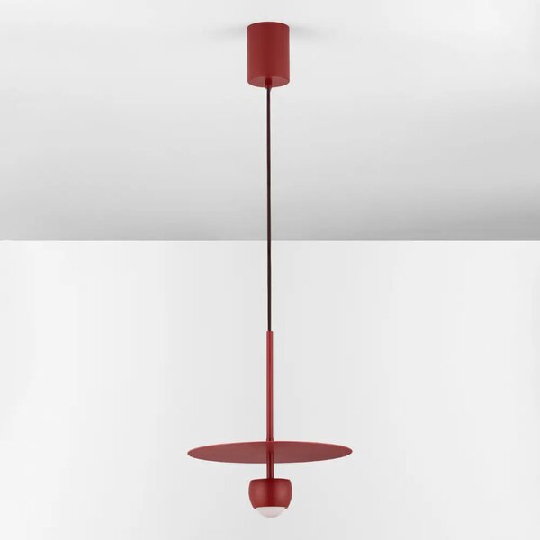 Nova Luce Červené kovové závěsné LED světlo Edem 30 cm