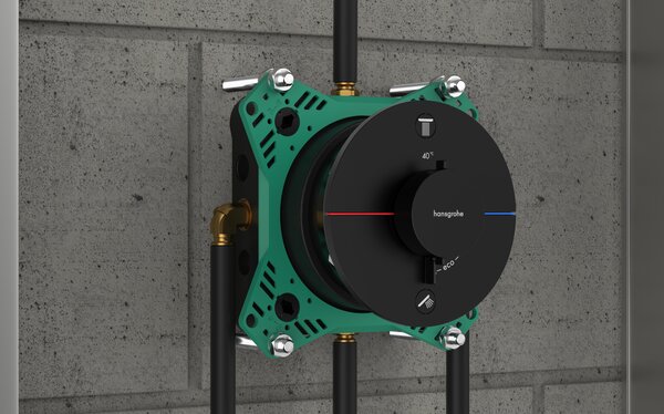 Hansgrohe ShowerSelect Comfort S Termostat pod omítku pro 2 spotřebiče, matná černá 15554670