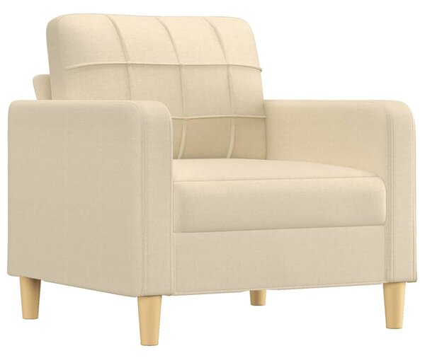 Křeslo s podnožkou krémové 60 cm textil 3200995