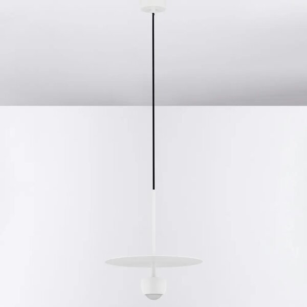 Nova Luce Bílé kovové závěsné LED světlo Edem 30 cm