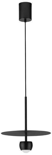 Nova Luce Černé kovové závěsné LED světlo Edem 30 cm