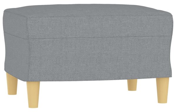 Křeslo s podnožkou světle šedé 60 cm textil 3200993